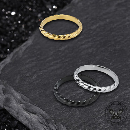 Simple Twist Stainless Steel Ring
