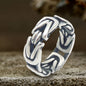 Simple V-shaped Emperor Chain Couple Stainless Steel Ring