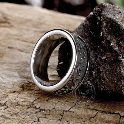 Simple Vine Pattern Stainless Steel Ring