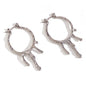 Simple Water Drop Shape Stainless Steel Retro Earrings