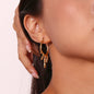 Simple Water Drop Shape Stainless Steel Retro Earrings