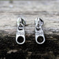 Simple Zipper Kiss Stainless Steel Stud Earrings