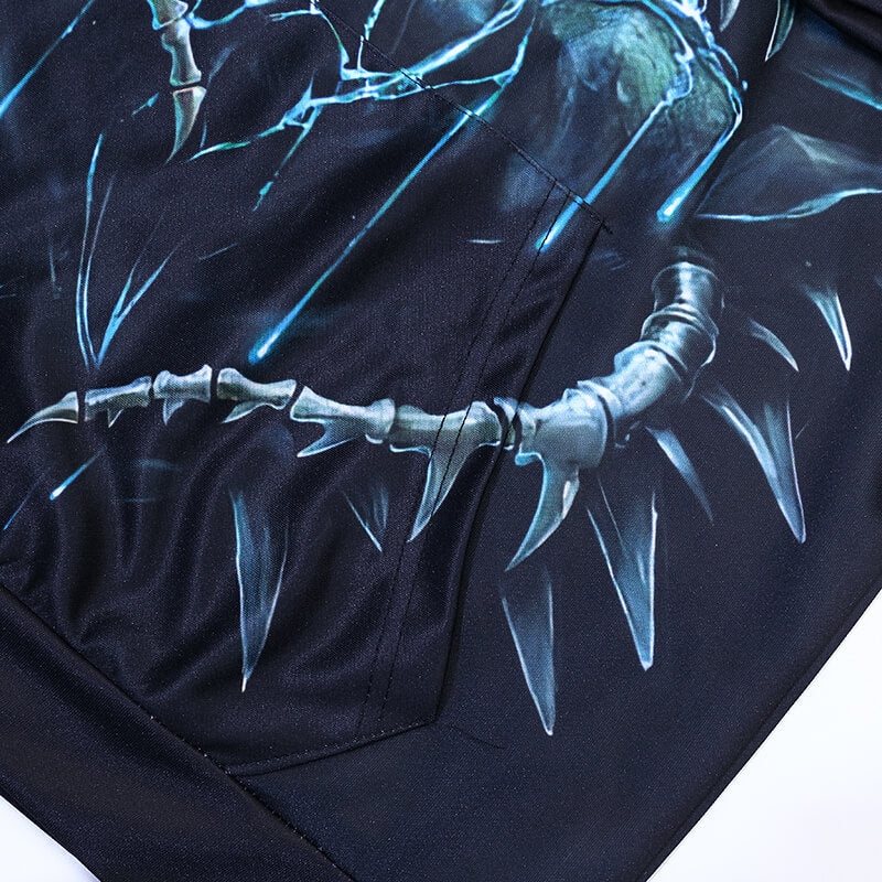 Skeleton Battle Polyester skull Hoodies