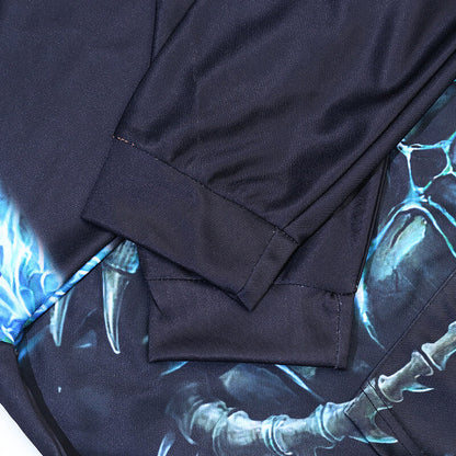 Skeleton Battle Polyester skull Hoodies