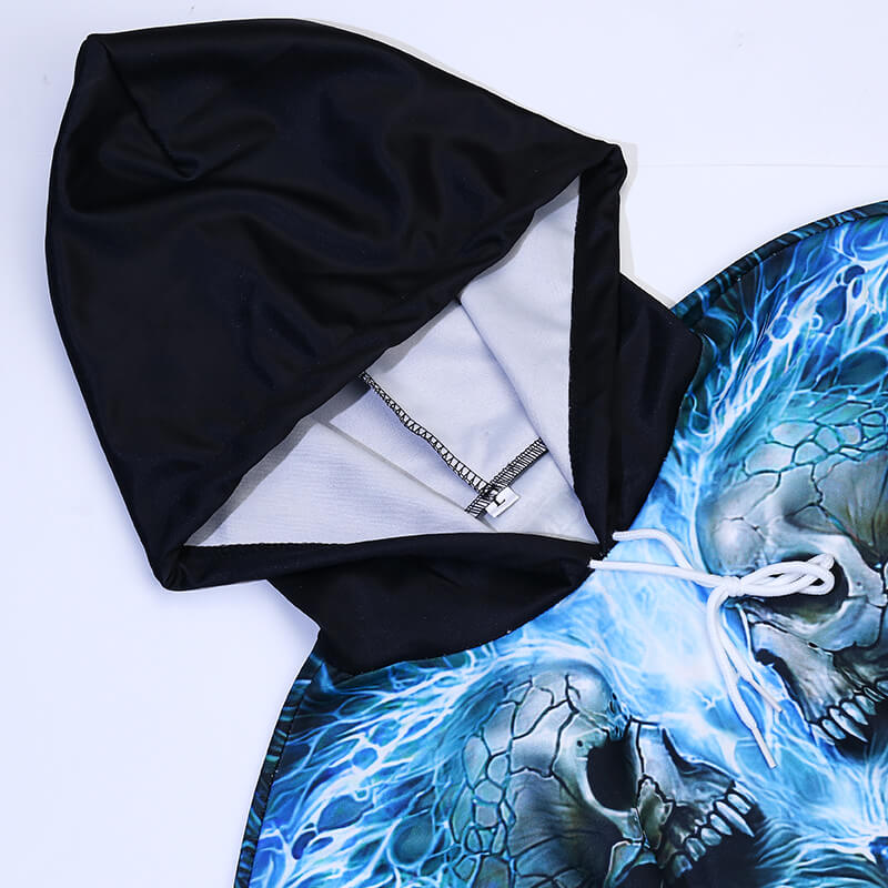 Skeleton Battle Polyester skull Hoodies