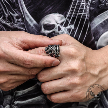 Skeleton King Crown Stainless Steel Skull Ring
