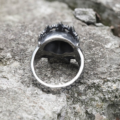 Skeleton King Crown Stainless Steel Skull Ring