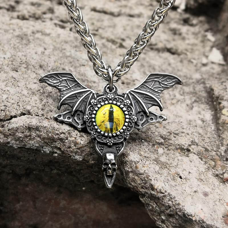 Skull Butterfly Demon Eye Stainless Steel Pendant