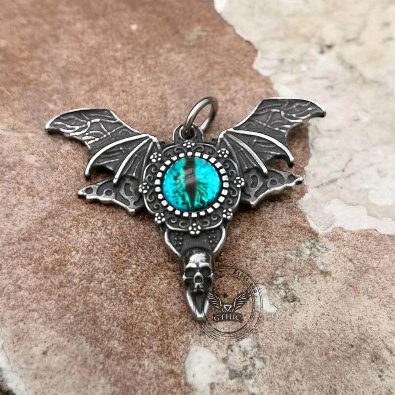 Skull Butterfly Demon Eye Stainless Steel Pendant