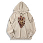 Skull Dagger Rose Cotton Pullover Hoodie
