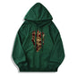 Skull Dagger Rose Cotton Pullover Hoodie