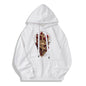 Skull Dagger Rose Cotton Pullover Hoodie
