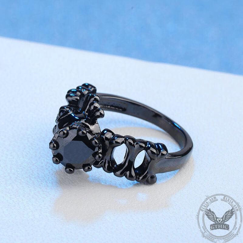 Skull King Brass Gothic Ring