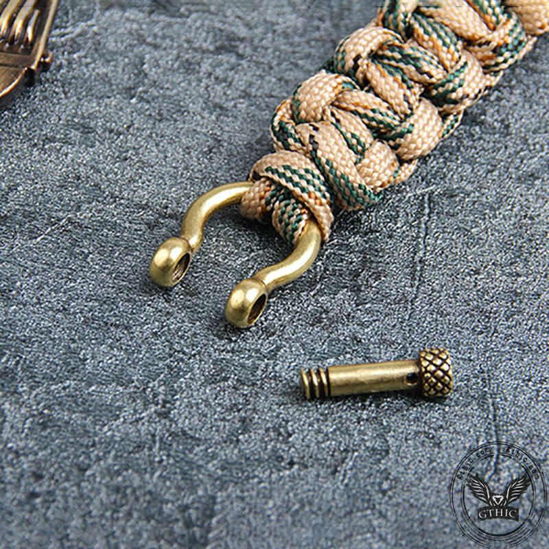 Skull King Crown Alloy Paracord Bracelet