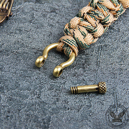 Skull King Crown Alloy Paracord Bracelet