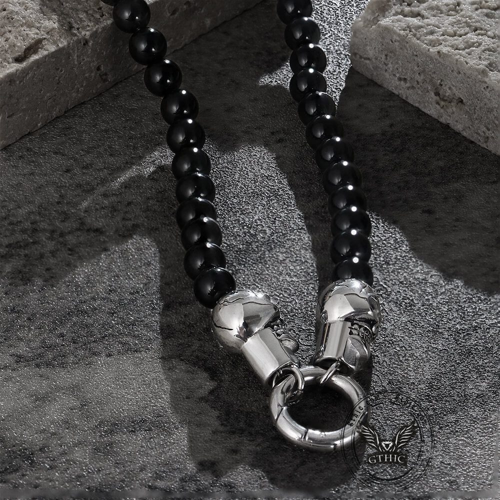 Skull Round Bead Stainless Steel Jewelry Set