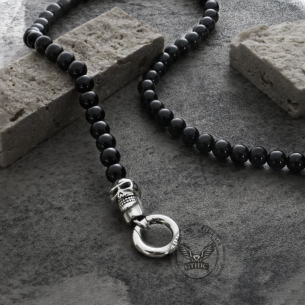 Skull Round Bead Stainless Steel Jewelry Set