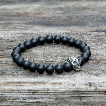 Skull Stainless Steel Beads Bracelet