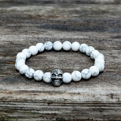 Skull Stainless Steel Beads Bracelet