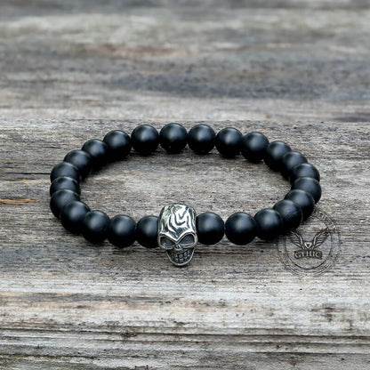 Skull Stainless Steel Beads Bracelet