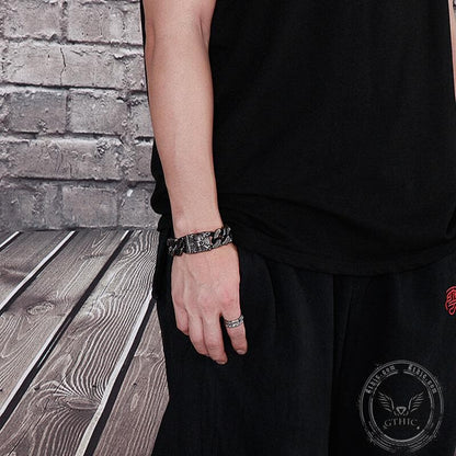 Retro Stainless Steel Skull Bracelet