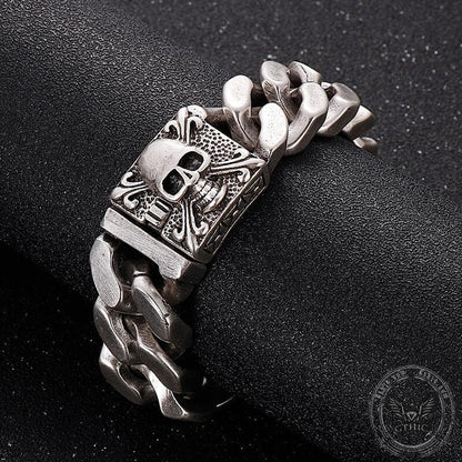Retro Stainless Steel Skull Bracelet