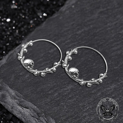 Skull Thorns Stainless Steel Earrings
