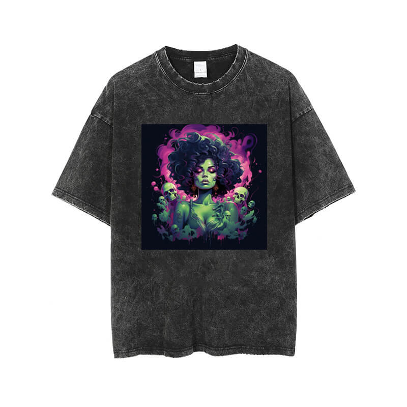 Skulls Surrounding Beauty Washed T-shirt