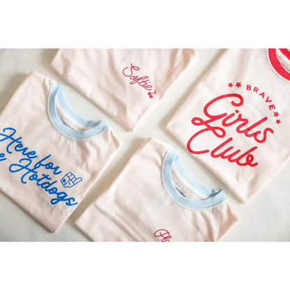 Soft Girls Club Ringer Tee for Kids