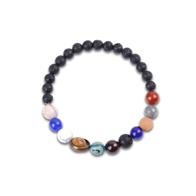 Solar System Natural Stone Beaded Bracelet