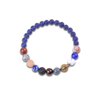 Solar System Natural Stone Beaded Bracelet