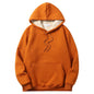 Solid Color Multicolor Warm Fleece Sherpa Lined Hoodie