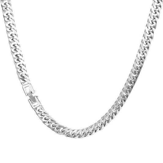 Solid Color Curb Link Chain Stainless Steel Necklace