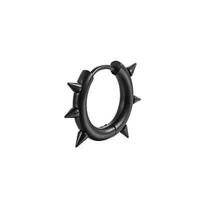 Solid Color Spike Stainless Steel Huggie Earrings