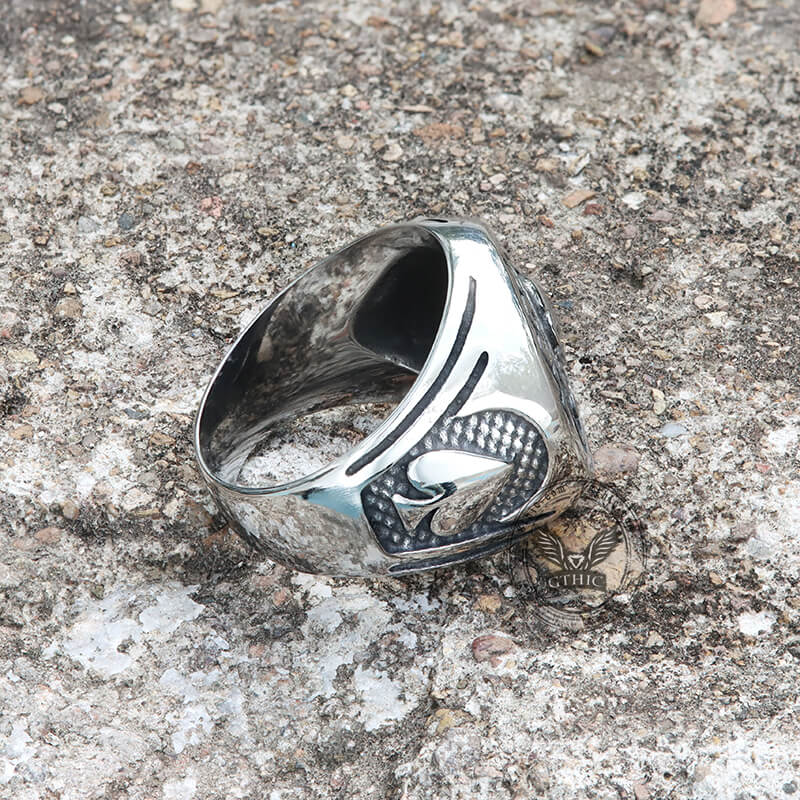 Spades Skull Stainless Steel Ring