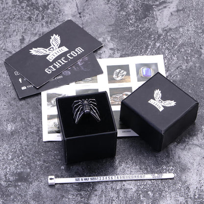Spider Stainless Steel Animal Ring