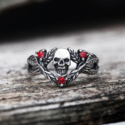 Spider Thorns Stainless Steel Skull Ring