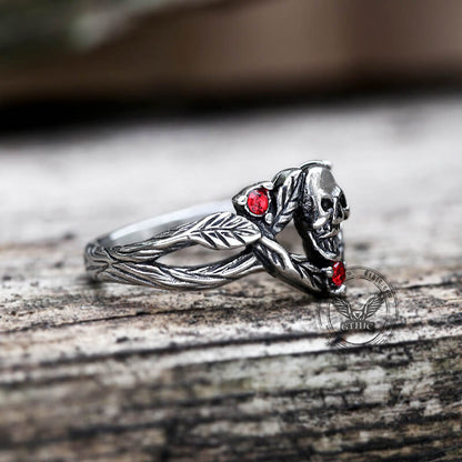 Spider Thorns Stainless Steel Skull Ring