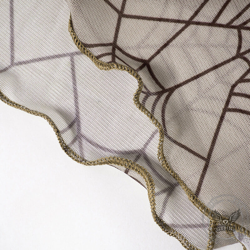 Spider Web Printed See Through Crop Top