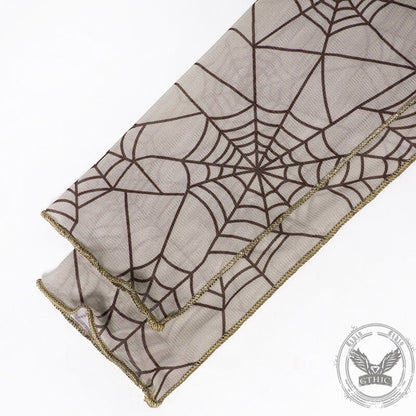 Spider Web Printed See Through Crop Top