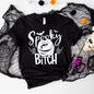 Spooky Bitch Round Neck Short Sleeve T-shirt