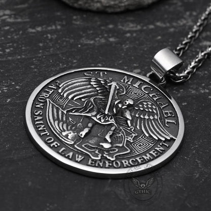 St. Michael Stainless Steel Pendant