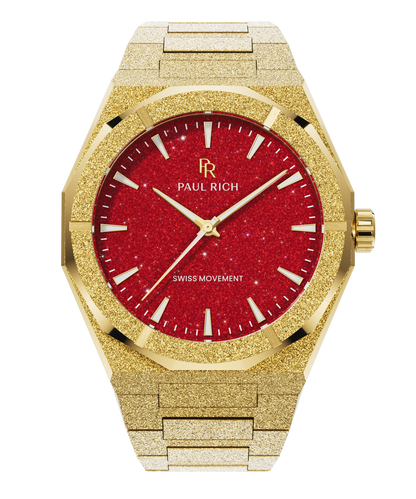 Frosted Star Dust II Gold Red