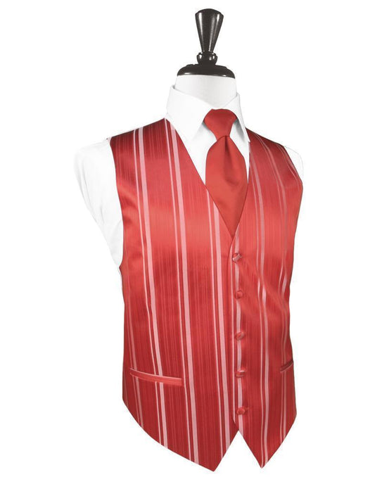 Striped Satin Tuxedo Vest 7