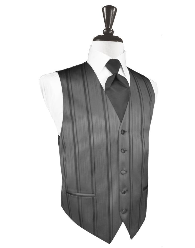 Striped Satin Tuxedo Vest 8