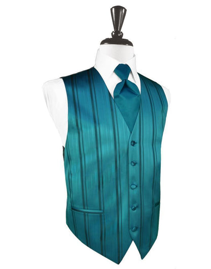 Striped Satin Tuxedo Vest 9