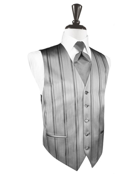 Striped Satin Tuxedo Vest 9