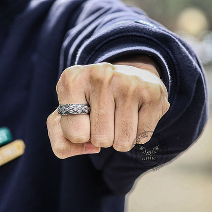 Stylish Eye of Providence Stainless Steel Spinner Ring