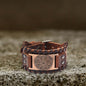 Sun Wheel Knot Amulet Leather Wristband Bracelet