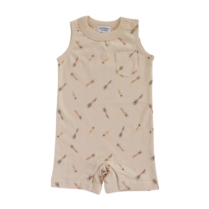 Beige Pocket Playsuit for the Ultimate Summer Vibe in Super Soft Cotton